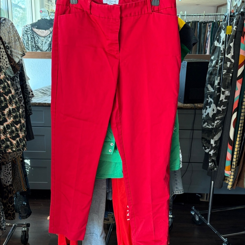 Liz Claiborne Bold Red Trousers